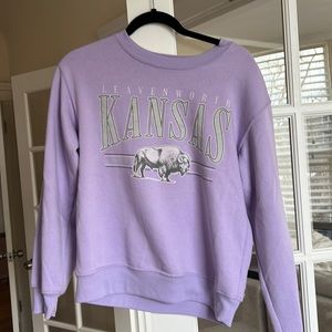 Cozy “Kansas” crewneck